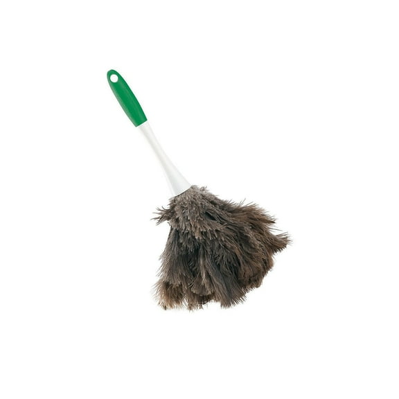 Libman Handheld Feather Duster Polypropylene & Sanoprene 13" Green & White Case of 6 (0239)