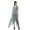 Teal Blue, variant on Moomaya Hankerchief Hem Dress Women Printed V Neck Asymmetrical Hem Dress