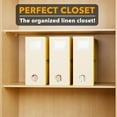 thumbnail image 5 of SpaceAid 3 Pack Bed Sheet Organizers and Storage Foldable Sheet Organizer for Linen Closet Sheets Set Folder Keeper with Window XL (Queen & King Size) Bedding Container (Beige 3 Pack), 5 of 5