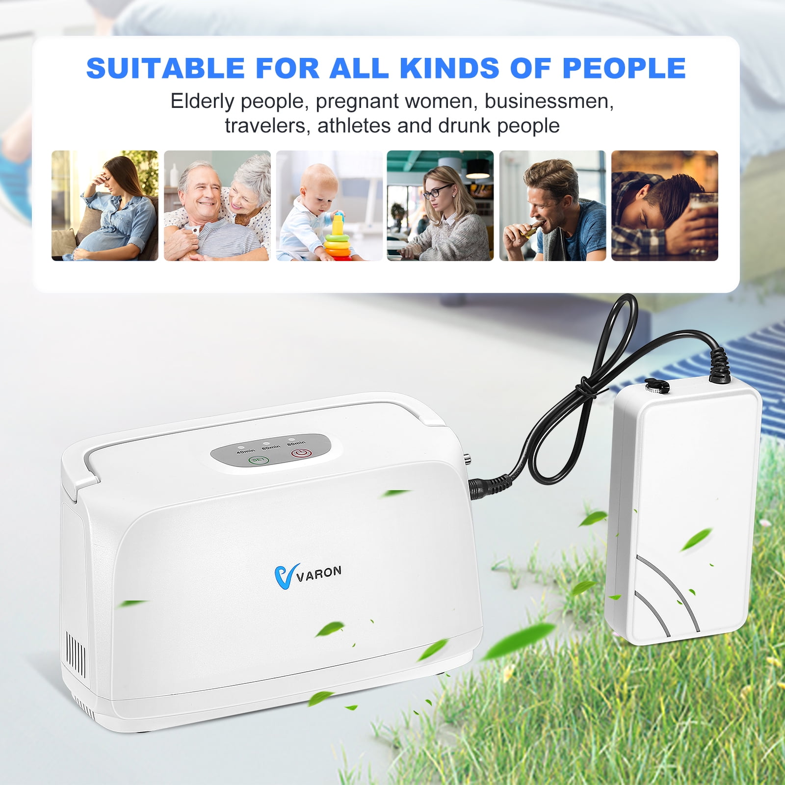 YANGKING Portable&3L O2 Tube Machine, Home&Travel&Use,ÇoncnetraTOR, Lightweight &33% 𝗐𝗂th full-sets Accessories,Ideal For Hiking
