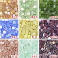 thumbnail image 4 of Mosaico de vidrio transparente de color jade de 1 cm, material para bricolaje, mosaico de vidrio rosa, azulejos artesanales, espejo cuadrado, gemas, tira de calafateo, mosaico, 4 of 5