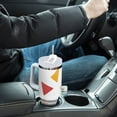 thumbnail image 4 of Yayeee 40oz Stainless Steel Tumbler with Straw and Handle Double-Wall Insulated Travel Water Bottle, Abstract Triangles, 4 of 8