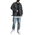 thumbnail image 1 of Chaqueta de mezclilla estilo hip hop, con estampado de flores de anacardo retro, 1 of 1