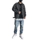 thumbnail image 1 of Chaqueta de mezclilla estilo hip hop, con estampado de flores de anacardo retro, 1 of 1