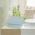 thumbnail image 6 of Unique Bargains 2-Pack 100% Cotton Absorbent Quick Dry Face Towels Blue, 6 of 8
