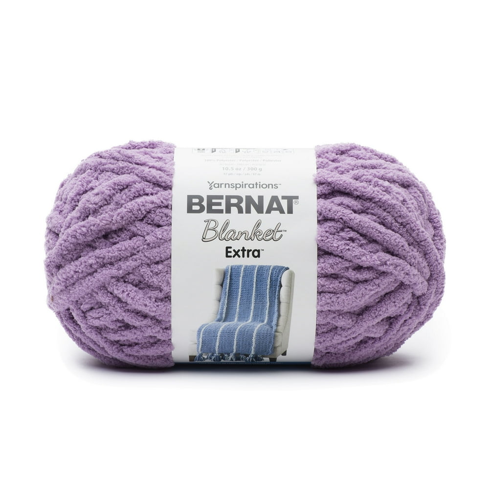 Bernat Blanket Extra Yarn, Gray Orchid, 10.5oz(300g), Jumbo,Polyester