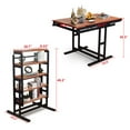 thumbnail image 5 of Medium-Size Rubber Wood Multifunction Convertible Dining Table,Transition Dining Table and Shelf for Home and Kitchen,Free Switch,Space-Saving for Any Need, 5 of 5