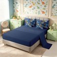 thumbnail image 4 of meiyoeat Cool Dinosaur Monster Truck 7-Piece Twin Bedding,Racing Checkered Flag Bedding Comforter Set,Blue Black,Reversible, 4 of 6