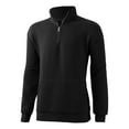 thumbnail image 5 of Generic Mens Half Zip Pullover Sweatshirt Textured Mock Neck Long Sleeve Shirts Casual Athletic Muscle Tops Fall Polo Sweater, 5 of 5