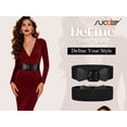 thumbnail image 4 of SUOSDEY Women Elastic Wide Belt Stretchy Vintage Ladies Waist Belt for Dress, 4 of 7