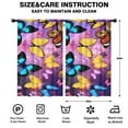 thumbnail image 2 of Blackout Kids Curtains,Purple Yellow Blue Butterfly Pattern Childrens Insulated Curtains Set Of 2,Bedroom Essentials,Toddler Room Decor 52"x84", 2 of 5