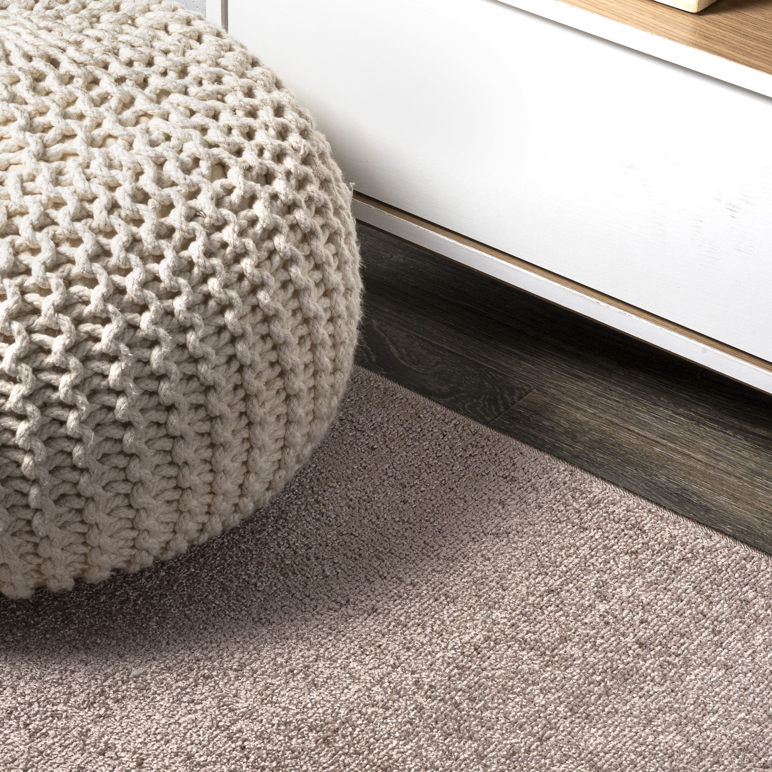 JONATHAN Y SUPERSOFT 9 x 12 Area Rug, Haze - Brown, SEU100J-9