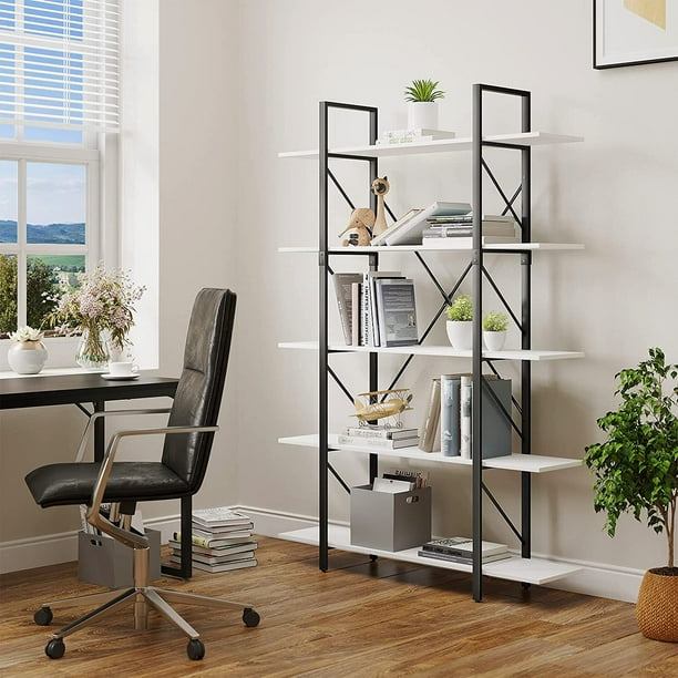 DWVO 5Tier Bookcase, Modern Bookshelf Storage Organizer, Free Standing