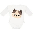 thumbnail image 3 of Inktastic Cute Cat, Little Cat, Cat Head, Brown Cat Boys or Girls Long Sleeve Baby Bodysuit, 3 of 5
