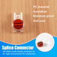 thumbnail image 4 of 55 piezas de conectores de empalme de gel UR de 3 puertos, conectores de cable rojo y transparente, 4 of 8