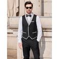 thumbnail image 5 of ETHAN 2 Piece Trajes De Hombre Elegante Suits Regular Fit Black Slim Fit Casual Suit for Men XL, 5 of 9