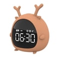 thumbnail image 1 of reloj despertador de táctil y dormir con batería recargable USB entrenador de sueño para y niñas marrón Baoblaze lindo despertador, 1 of 7
