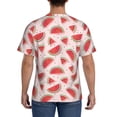 thumbnail image 3 of Bixox Men's Watermelon Printed Short Sleeve Skinny Athletic T-Shirt, 3 of 6