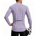 thumbnail image 3 of Long Sleeve Shirts for Men Quick Dry Tech Stretch Lightweight T-Shirt Zipper Sun Protection Athletic Shirts for Hiking,Purple Pink,XL, 3 of 6