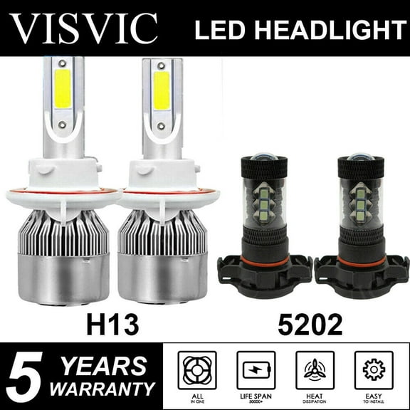 For Ford Escape 2008-2012 - 4Pcs 8000K Combo LED Headlight Fog Light Bulbs Kit