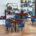 thumbnail image 3 of Regency 42 Round Adjustable Classroom Table- Cherry & 4 Andy 12 Stack Chairs- Blue, 3 of 7