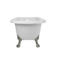 thumbnail image 2 of Stratford 57 Inch Acrylic Classic Clawfoot Tub - Rim Faucet Drillings - Lion Paw Feet, 2 of 2
