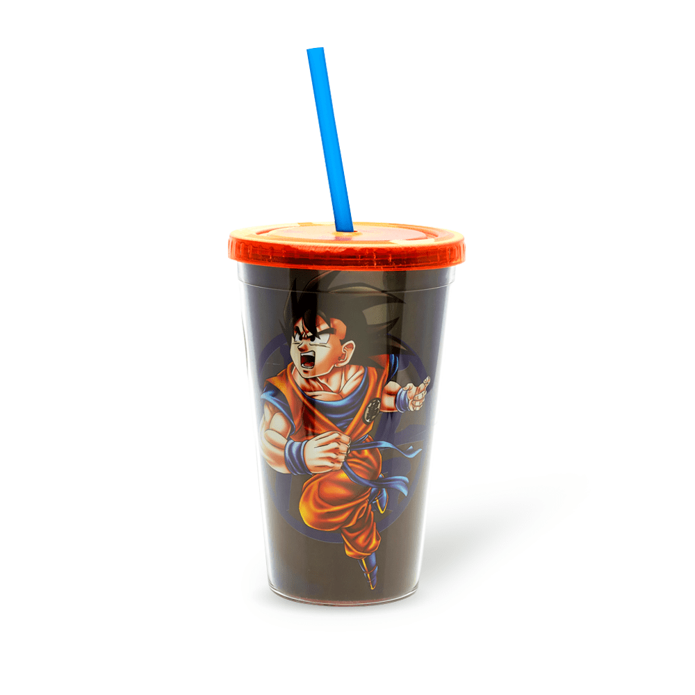 Dragon Ball Z Red Goku Large Drinking Cup Glass in box