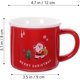 thumbnail image 3 of Merry Christmas Coffee Mug Ceramic Xmas Mug Santa Claus with Gift Bag Pattern Drinking Cup for Milk Water Tea Chocolate Holiday Table Decor Red, 3 of 5