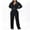 Black, variant on ZZwxWA Womens Velour Sweatsuits Sets 2 Piece Tracksuits Outfits Solid Color Full Zip Cropped Hoodie and Sweatpant Velvet Jogging Suit