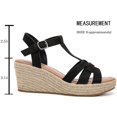 thumbnail image 4 of Sandalias Luoika 23001 para mujer, plataforma de cuña ancha, color negro, 11 x W, 4 of 7