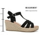 thumbnail image 4 of Sandalias Luoika 23001 para mujer, plataforma de cuña ancha, color negro, 38EU, 4 of 7