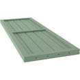 thumbnail image 6 of Ekena Millwork 17 1/2"W x 39"H Americraft Five Board Exterior Real Wood Two Equal Panel Framed Board-n-Batten Shutters (Per Pair), Track Green, 6 of 9