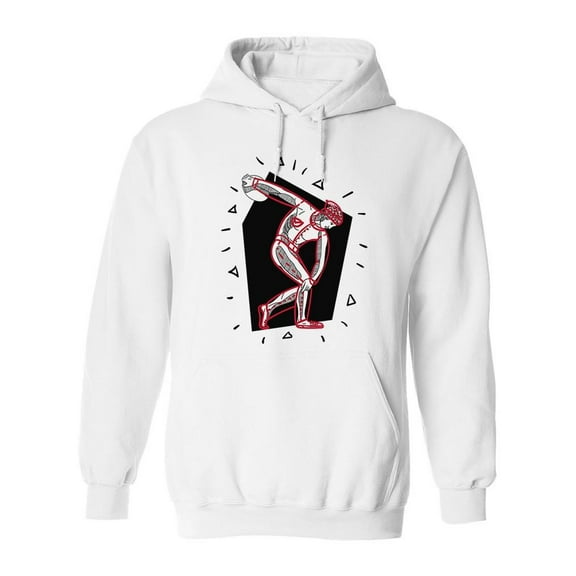 Modern Discobolus Of Myron  Hoodie Men -Image by Shutterstock, Male 3X-Large