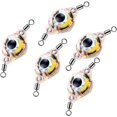 thumbnail image 4 of LED Fishing Lures 5 Pieces Rotating Rings Double Assortment Lighted Fishing Spoons Underwater Flasher, 4 of 8