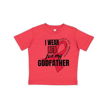 

Inktastic Sickle Cell Awareness I Wear Red For My Godfather Gift Toddler Boy or Toddler Girl T-Shirt