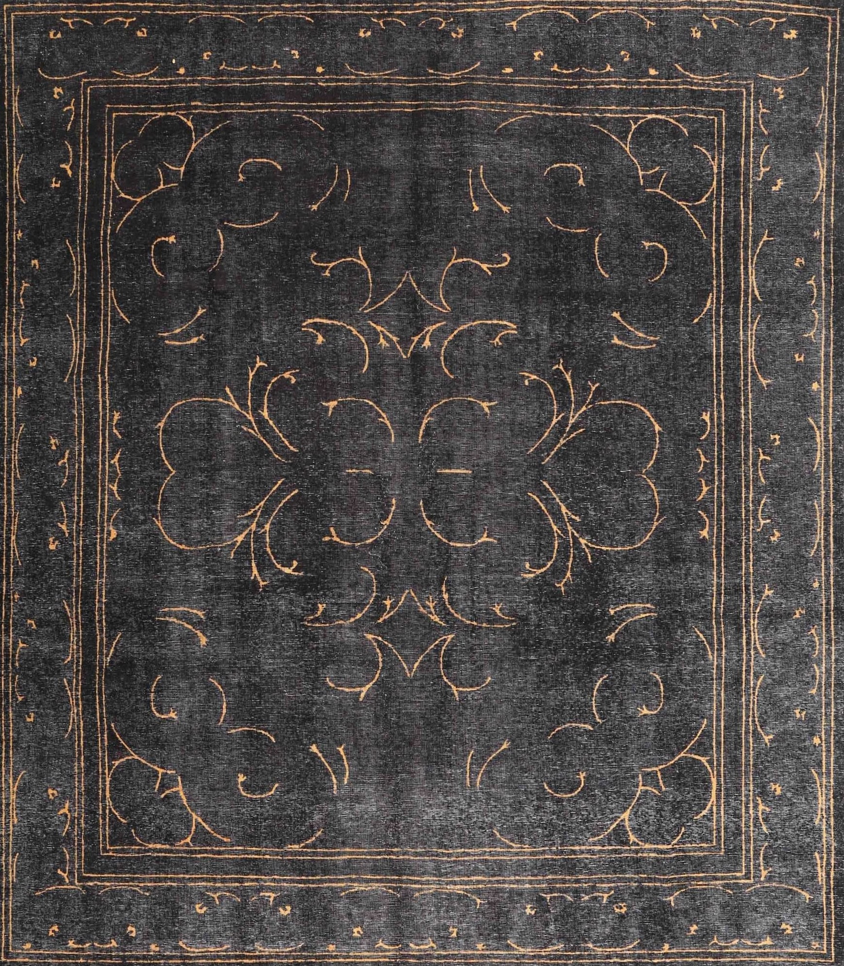 Ahgly Company Indoor Rectangle Traditional Charcoal Black Persian Area ...
