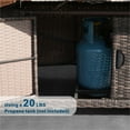 thumbnail image 2 of Direct Wicker Fashion 71" x 39.3" Rectangular Propane Fire Pit Table with Wind Guard and Metal Lid(Brown)), 2 of 7