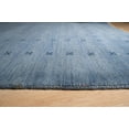 thumbnail image 5 of Handmade Wool Blue Traditional Solid Lori Baft Rug, 5 of 11