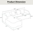 thumbnail image 4 of Weetoo Sectional Sofa Modern Chenille Boneless Couch Compression L-Shape Sofas for Living Room, 4 of 10