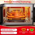 thumbnail image 4 of Horno microondas Galanz ExpressWave con tecnología Inverter patentada, recalentamiento por sensor, 10 niveles de potencia variables, perilla de cocción Express, 1100 W, 1,6 pies cúbicos, acero inoxida, 4 of 5