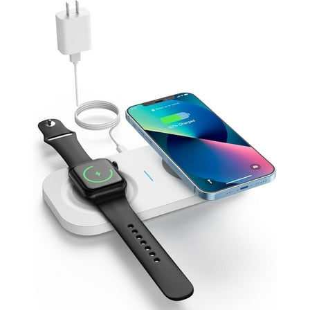 Wireless Charging Pad for iPhone and iWatch, 2-in-1 Charger