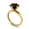 thumbnail image 2 of Solitaire Engagement Ring for Women - 2.5ct Natural Onyx in 14K Yellow Gold Promise Ring, 2 of 6