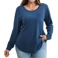 thumbnail image 2 of a.Jesdani Womens Plus Size Sweatshirts Soft Crewneck Pullover Sweatshirt Fall Warm Womens Long Sleeves Tops 2X, 2 of 12