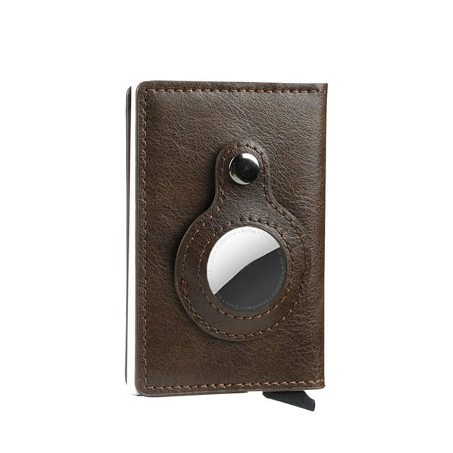 Cartera multifuncional - cartera delgada de bloqueo RFID con capacidad para 14 tarjetas y seguimiento antirrobo, 9,5x6,5cm