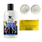 Find your Happy Place Girls Night out body lotion 10oz with 10pc EleganceinLife cotton Round makeup Remover