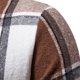 thumbnail image 4 of Blusa y camisa de manga larga con cuello vuelto para hombre, blusa informal a cuadros con botones y cuello vuelto, blusa de manga larga para hombre, 4 of 8