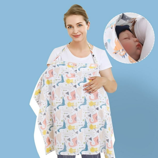 Breathable Baby Feeding Nursing Cover Mum Breastfeeding Poncho Cover Adjustable Double Layer Privacy Apron Outdoor Nursing ClothAnimal He Qiyong unisex