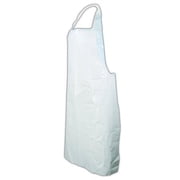Ansell 28" X 45" White 1.75 Mil Embossed Polyethylene Disposable Apron (100 Per Box)