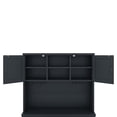 thumbnail image 5 of Coffee Bar Cabinet Kitchen Cabinet with Storage, Farmhouse Wine Cabinet with Drawers shelves and cabinets, Buffet Cabinet Wine & Glass Racks for Dining Room, Kitchen, Dark Blue66988, 5 of 16