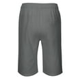 thumbnail image 5 of MIXUE Mens Shorts Summer Solid Color Linen Pockets Trousers Beach Mens Workout Shorts Activewear,Gray,M, 5 of 9